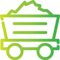 Mine Cart Creative Icon Design vector