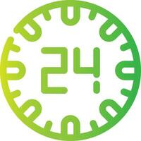 24 Hours Creative Icon Design vector