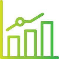 Growth Chart Creative Icon Design vector