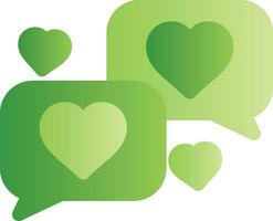 Love Chat Creative Icon Design vector