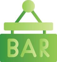 Bar Sign Board Creative Icon Design vector