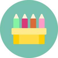 Color Pencil Creative Icon Design vector