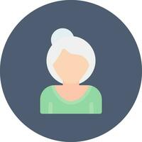 Old Woman Creative Icon Design vector