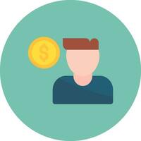 Thinking Money Creative Icon Design vector