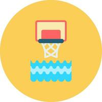 diseño de icono creativo de baloncesto de agua vector