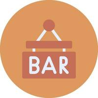 Bar Sign Board Creative Icon Design vector