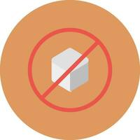 No Sugar Creative Icon Design vector