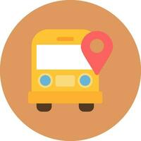 School Bus Creative Icon Design vector