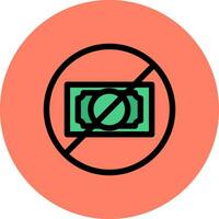 No Money Creative Icon Design vector