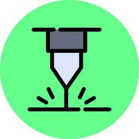 Water Cutting Machine Creative Icon Design vector