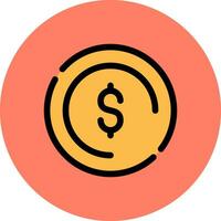 Dollar Coin Creative Icon Design vector