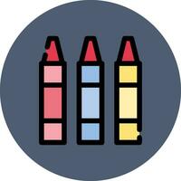 Crayon Creative Icon Design vector