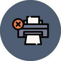 Printer Error Creative Icon Design vector