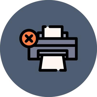 Printer Error Creative Icon Design
