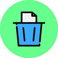 Paper Bin Creative Icon Design vector