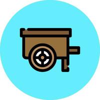 Wheelbarrow Creative Icon Design vector