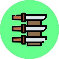 Katana Creative Icon Design vector