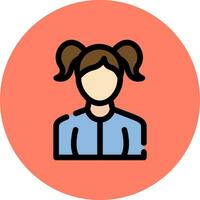 Girl Creative Icon Design vector