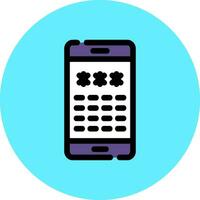 Pin Code Creative Icon Design vector