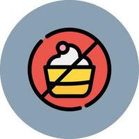 No Sweets Creative Icon Design vector