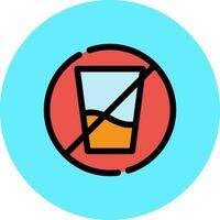 No Soft Drink Creative Icon Design vector