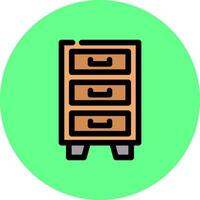 Filing Cabinet Creative Icon Design vector