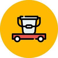 Cleaning Cart Creative Icon Design vector