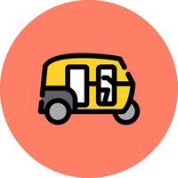 Rickshaw Creative Icon Design vector