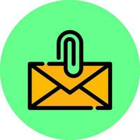 Attach File Email Creative Icon Design vector