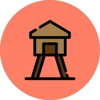 diseño de icono creativo de torre de vigilancia vector