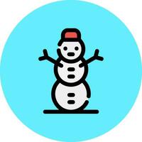 Snowman Creative Icon Design vector