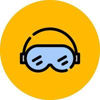 diseño de icono creativo de gafas de esquí vector