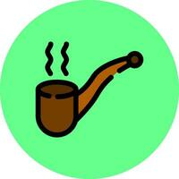 diseño de icono creativo de cigarro de pipa vector