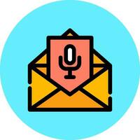 diseño de icono creativo de correo electrónico de voz vector