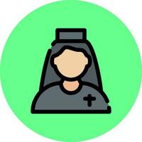 Nun Creative Icon Design vector