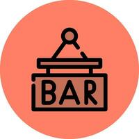 Bar Sign Board Creative Icon Design vector