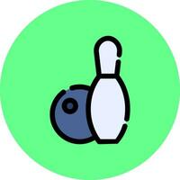 diseño de icono creativo de bolos vector