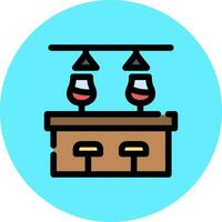 Bar Counter Creative Icon Design vector