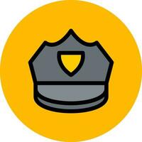Police Cap Creative Icon Design vector