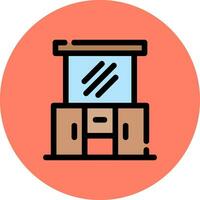 Dressing Table Creative Icon Design vector