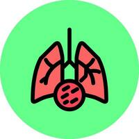 diseño de icono creativo de cáncer de pulmón vector