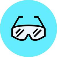 gafas de laboratorio diseño de icono creativo vector