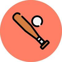 Baseball Bat Creative Icon Design vector