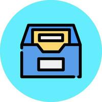 diseño de icono creativo de caja de archivos vector