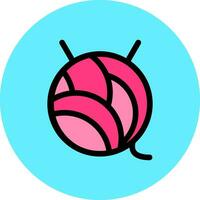 Wool Ball Creative Icon Design vector
