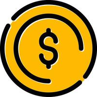 Dollar Coin Creative Icon Design vector