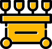 Glass Cart Creative Icon Design vector