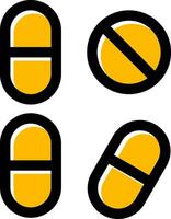 Pill Creative Icon Design vector