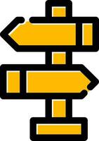 Directional Sign Creative Icon Design vector