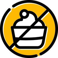 No Sweets Creative Icon Design vector